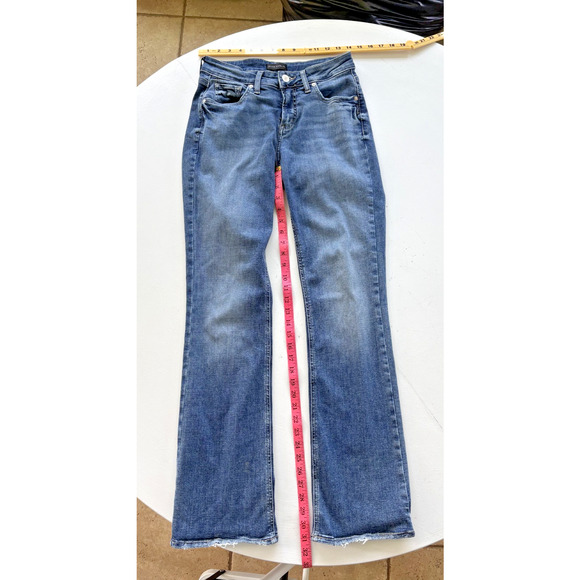 Silver Jeans Womens 29x33 Blue Suki Boot Stretch Western Denim - Picture 4 of 6